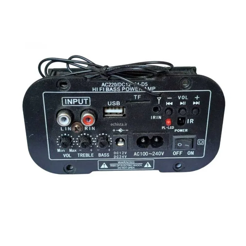 پنل آمپلی فایر 50W بلوتوثی با پلیر و خروجی BASS و توییتر